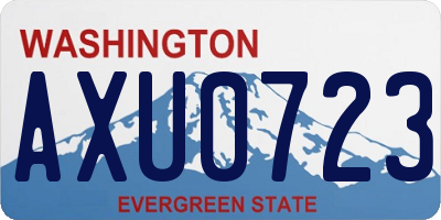 WA license plate AXU0723