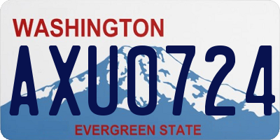 WA license plate AXU0724