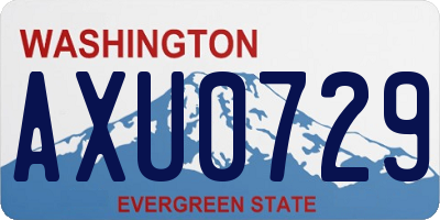 WA license plate AXU0729