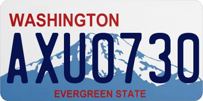 WA license plate AXU0730