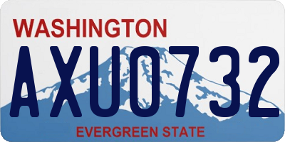 WA license plate AXU0732
