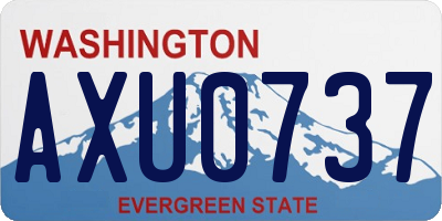 WA license plate AXU0737