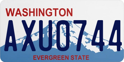 WA license plate AXU0744
