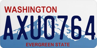 WA license plate AXU0764
