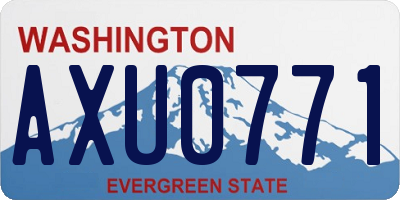 WA license plate AXU0771