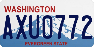 WA license plate AXU0772