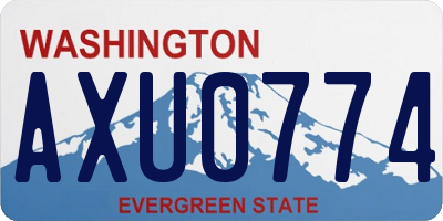 WA license plate AXU0774