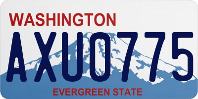 WA license plate AXU0775