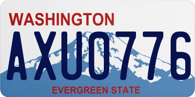 WA license plate AXU0776