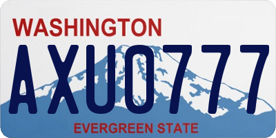 WA license plate AXU0777