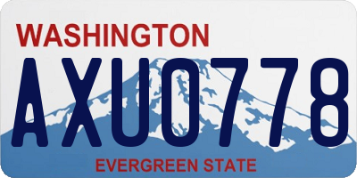 WA license plate AXU0778