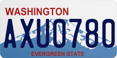 WA license plate AXU0780