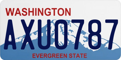 WA license plate AXU0787