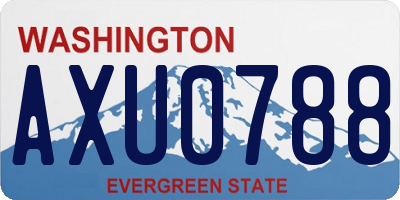WA license plate AXU0788