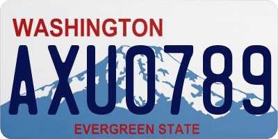 WA license plate AXU0789