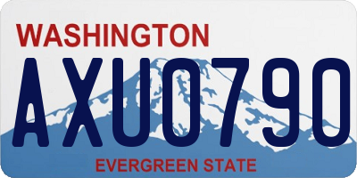 WA license plate AXU0790