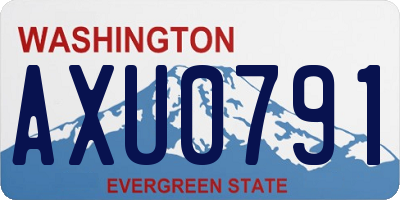 WA license plate AXU0791