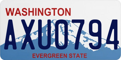WA license plate AXU0794