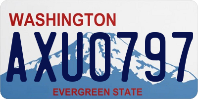 WA license plate AXU0797