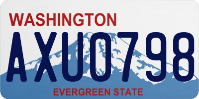 WA license plate AXU0798