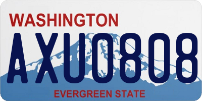 WA license plate AXU0808