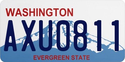 WA license plate AXU0811