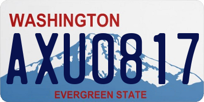 WA license plate AXU0817