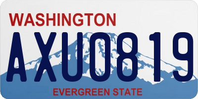 WA license plate AXU0819