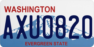 WA license plate AXU0820