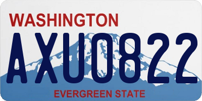 WA license plate AXU0822