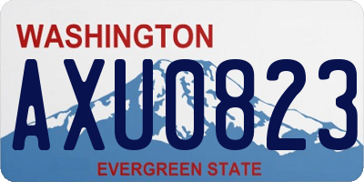 WA license plate AXU0823
