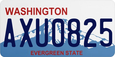 WA license plate AXU0825