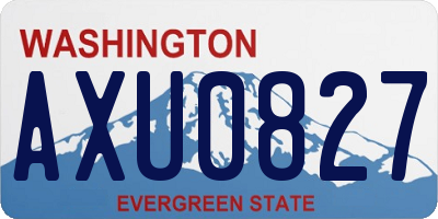 WA license plate AXU0827
