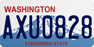 WA license plate AXU0828