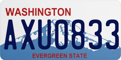 WA license plate AXU0833