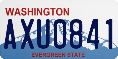 WA license plate AXU0841
