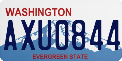 WA license plate AXU0844