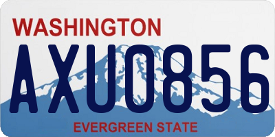 WA license plate AXU0856