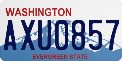 WA license plate AXU0857