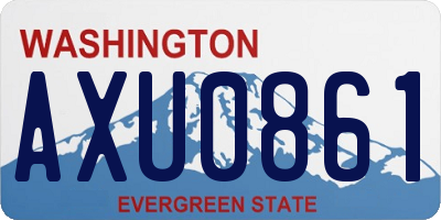WA license plate AXU0861