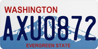 WA license plate AXU0872