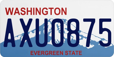 WA license plate AXU0875