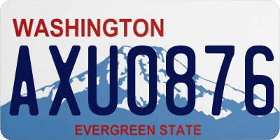 WA license plate AXU0876