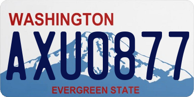 WA license plate AXU0877