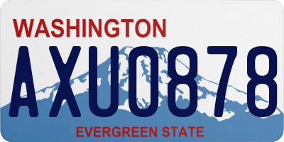 WA license plate AXU0878