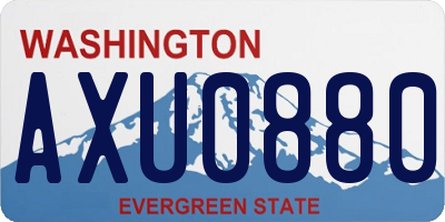 WA license plate AXU0880