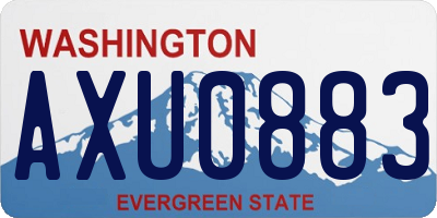 WA license plate AXU0883