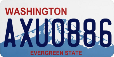 WA license plate AXU0886