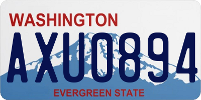 WA license plate AXU0894
