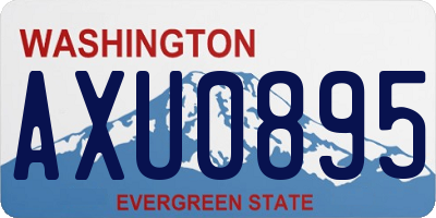 WA license plate AXU0895